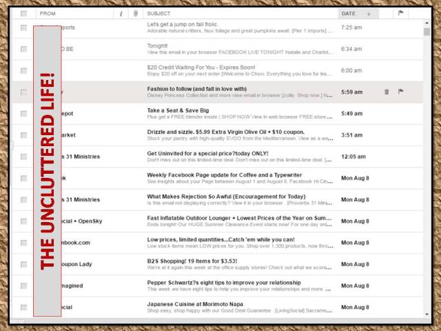 The Uncluttered Life (08-09-16)